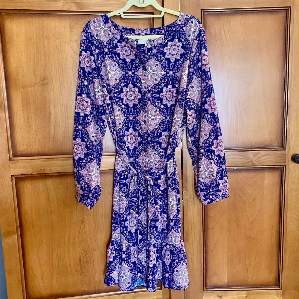 LOFT Ruffle Hem Dress